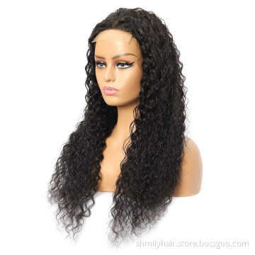 Shmily Wholesale price 4x4 Lace Closure Wig Vendors 100% Aligned Cuticle Wig Regular Wave Human Hair Wigs Hot On Selling